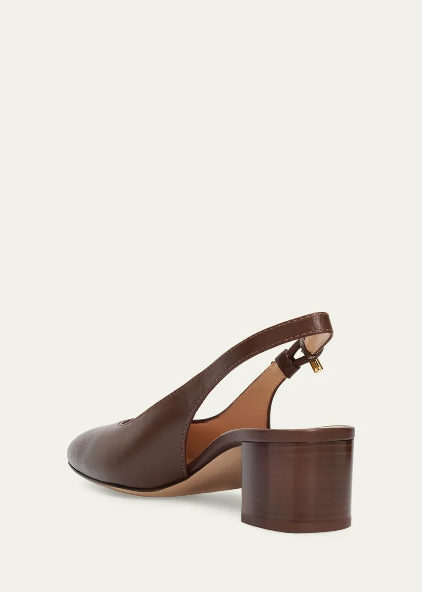 Gianvito Rossi 45mm Leather Slingback Pumps | Thumbnail 4 Gianvito Rossi 45mm Leather Slingback Pumps | Thumbnail 4