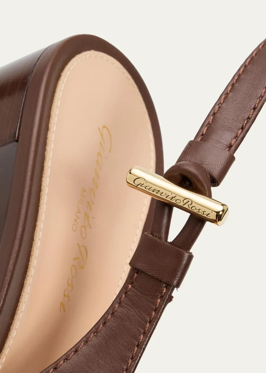 Gianvito Rossi 45mm Leather Slingback Pumps | Thumbnail 5 Gianvito Rossi 45mm Leather Slingback Pumps | Thumbnail 5