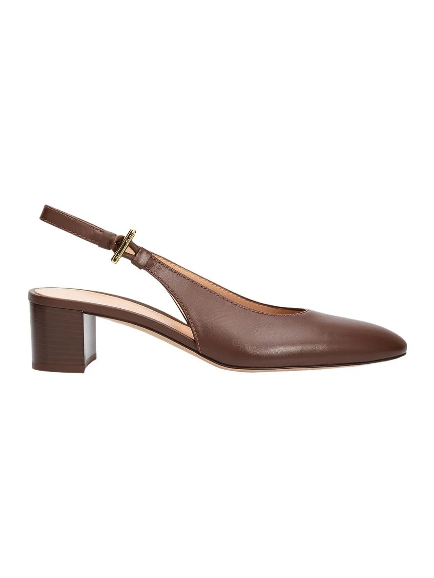 Gianvito Rossi 45mm Leather Slingback Pumps