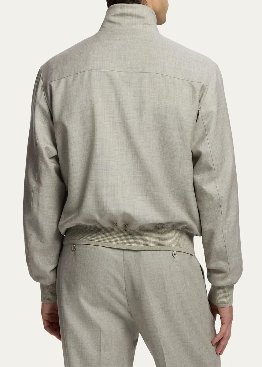 Ralph Lauren Purple Label Men's Felton Cashmere-Silk Flight Jacket | Thumbnail 3
