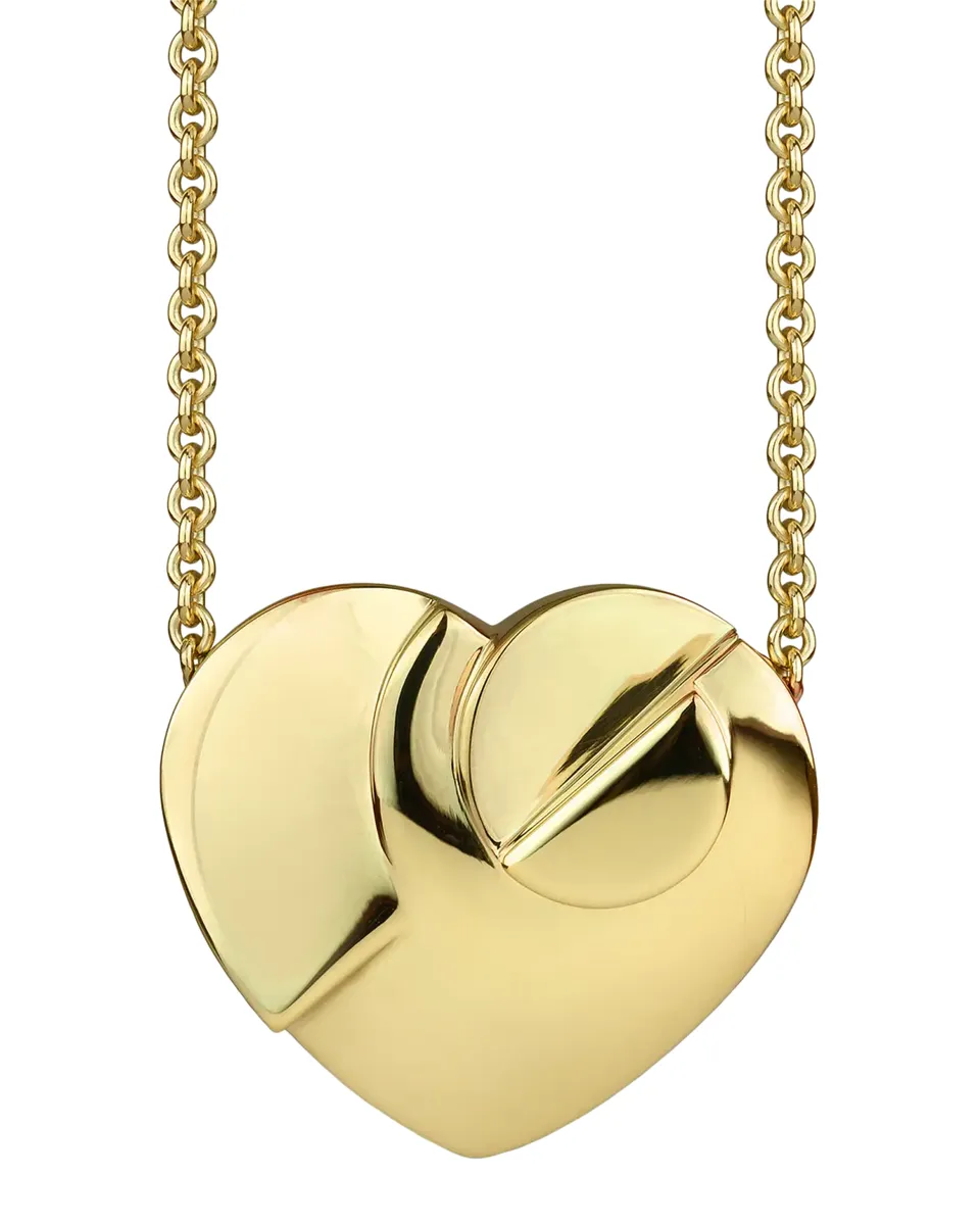 Paul Morelli 18K Yellow Gold Moderne Heart Pendant Necklace | Thumbnail 2 Paul Morelli 18K Yellow Gold Moderne Heart Pendant Necklace | Thumbnail 2