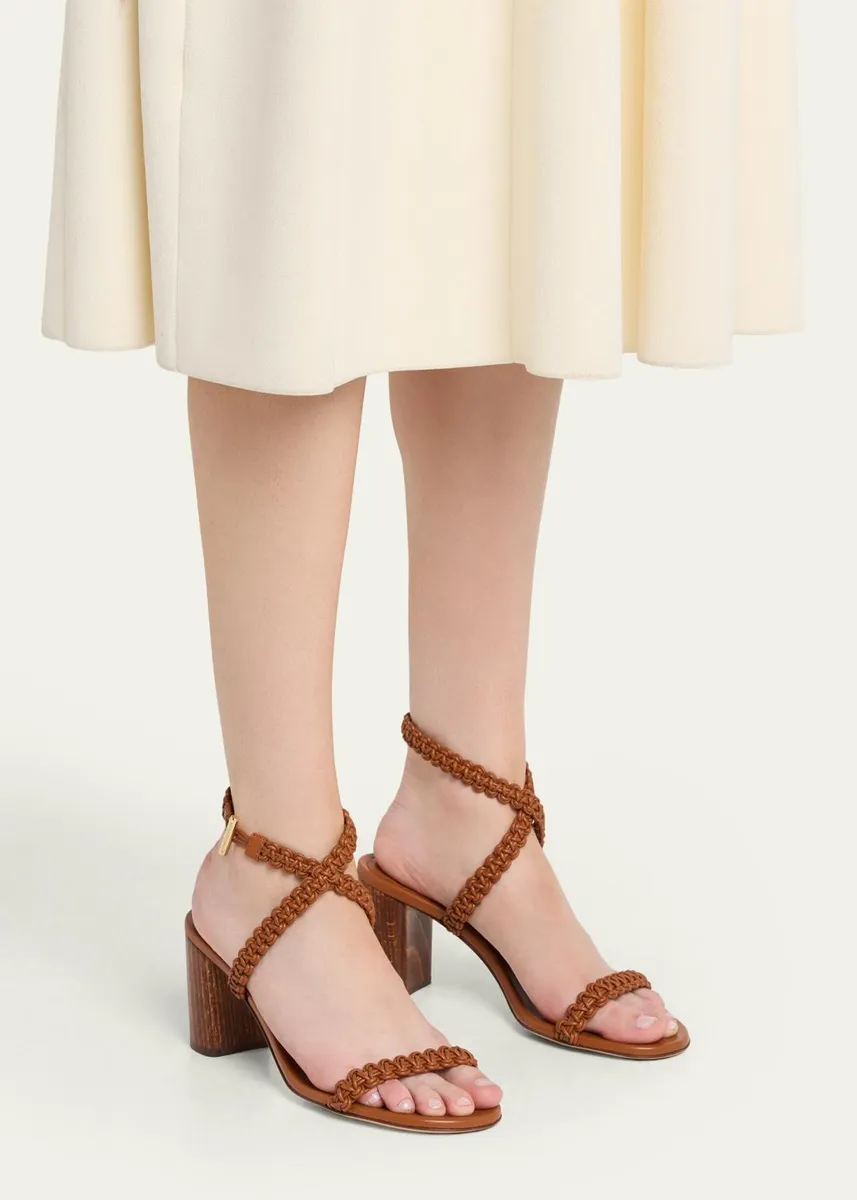 Gianvito Rossi 70mm Braided Leather Sandals | Thumbnail 2 Gianvito Rossi 70mm Braided Leather Sandals | Thumbnail 2