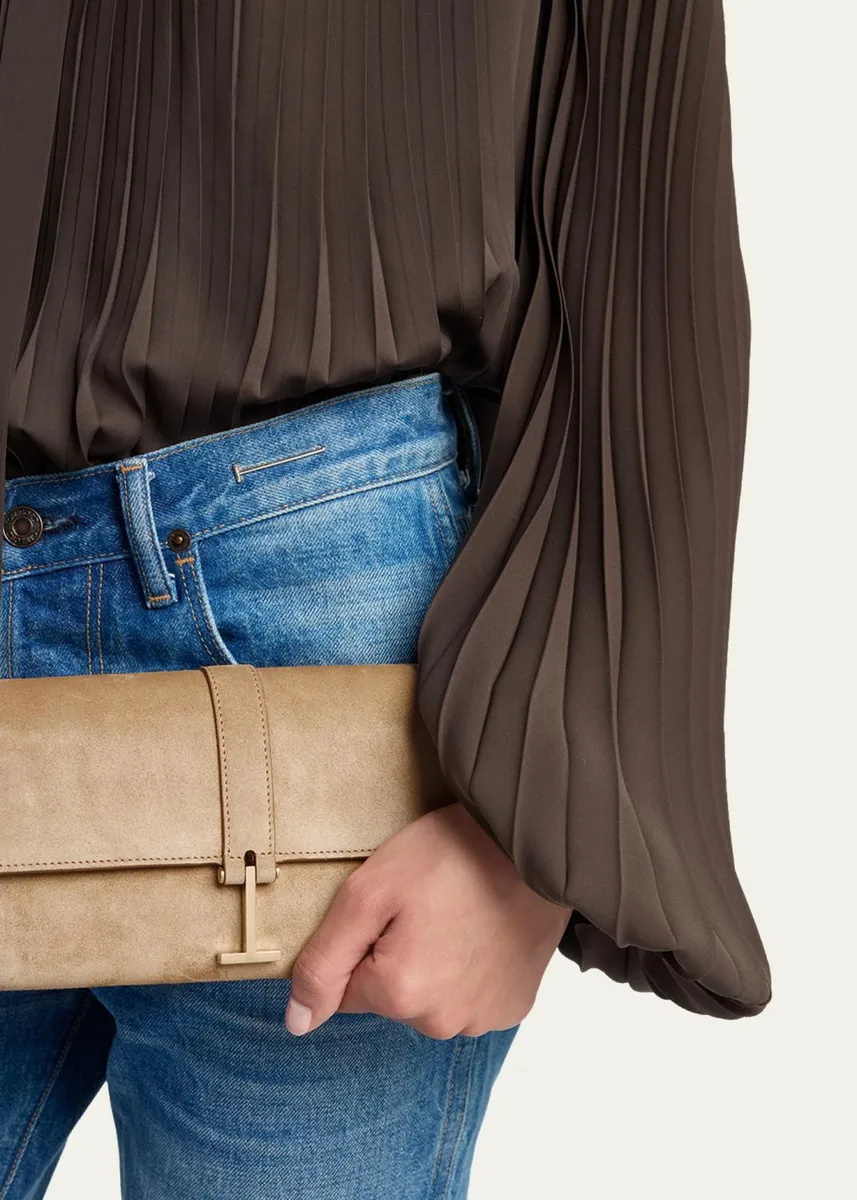 Tom Ford Suede Hanging T Crossbody Wallet | Thumbnail 2