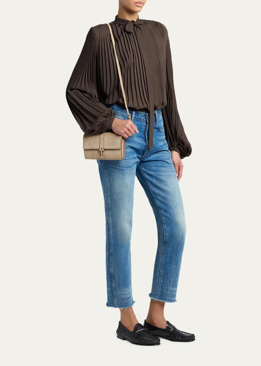 Tom Ford Suede Hanging T Crossbody Wallet | Thumbnail 5