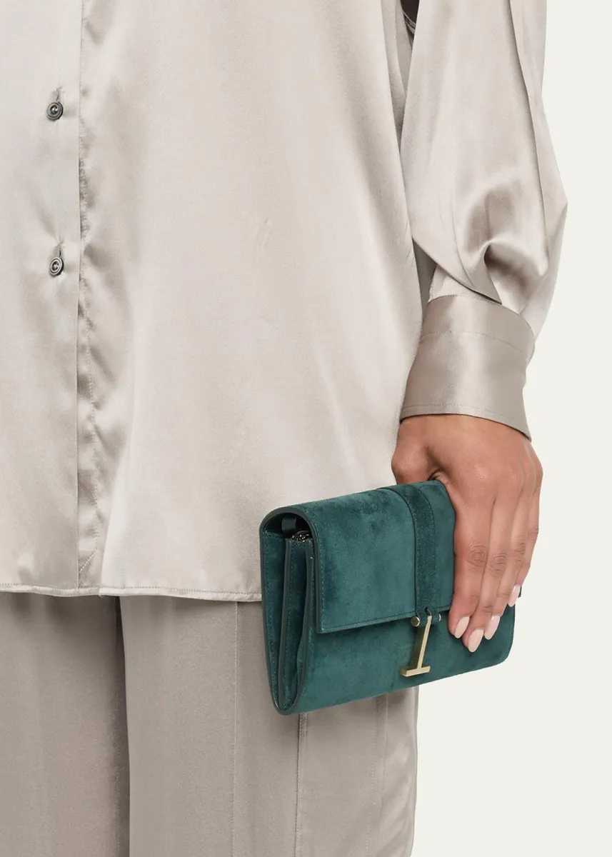 Tom Ford Suede Hanging T Crossbody Wallet | Thumbnail 6