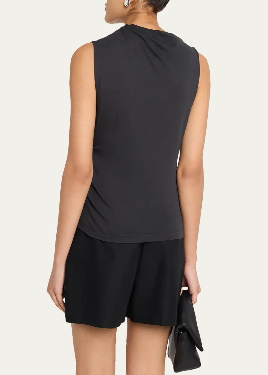 Vince Sleeveless Draped Pima Cotton Top | Thumbnail 7