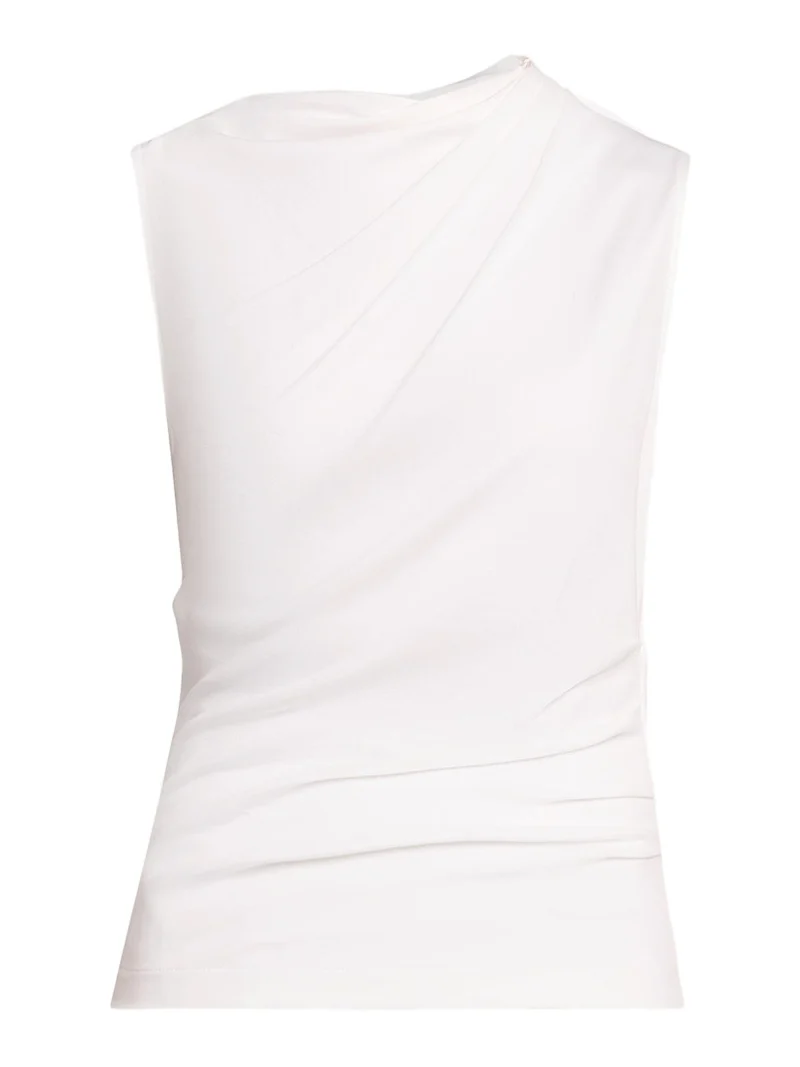 Sleeveless Draped Pima Cotton Top Sleeveless Draped Pima Cotton Top