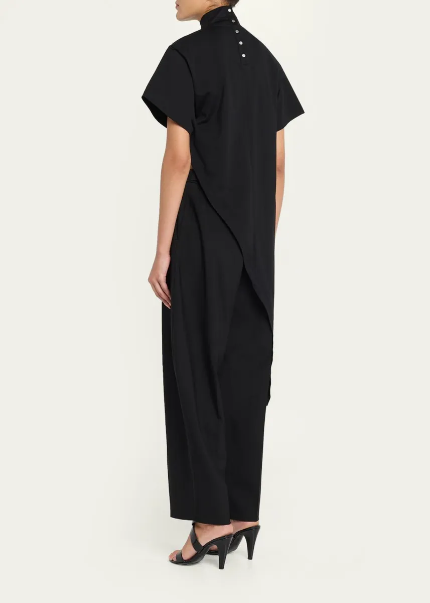 ALAÏA Short-Sleeve Asymmetric Triangle T-Shirt | Thumbnail 3