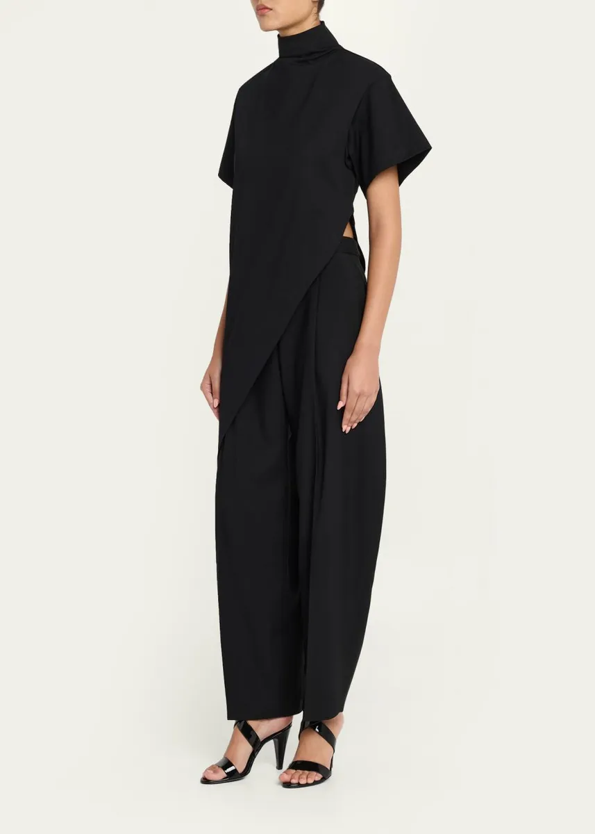 ALAÏA Short-Sleeve Asymmetric Triangle T-Shirt | Thumbnail 4
