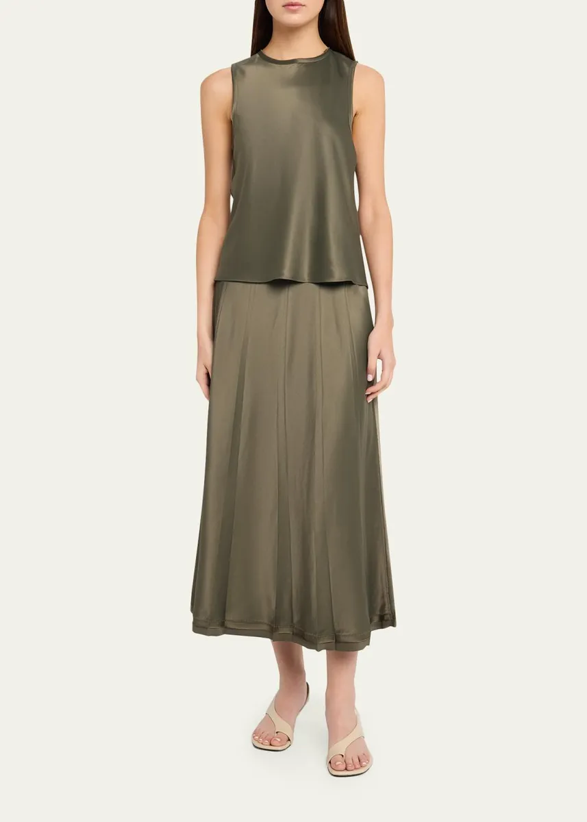 Vince Sleeveless Bias-Cut Satin Top | Thumbnail 2 Vince Sleeveless Bias-Cut Satin Top | Thumbnail 2