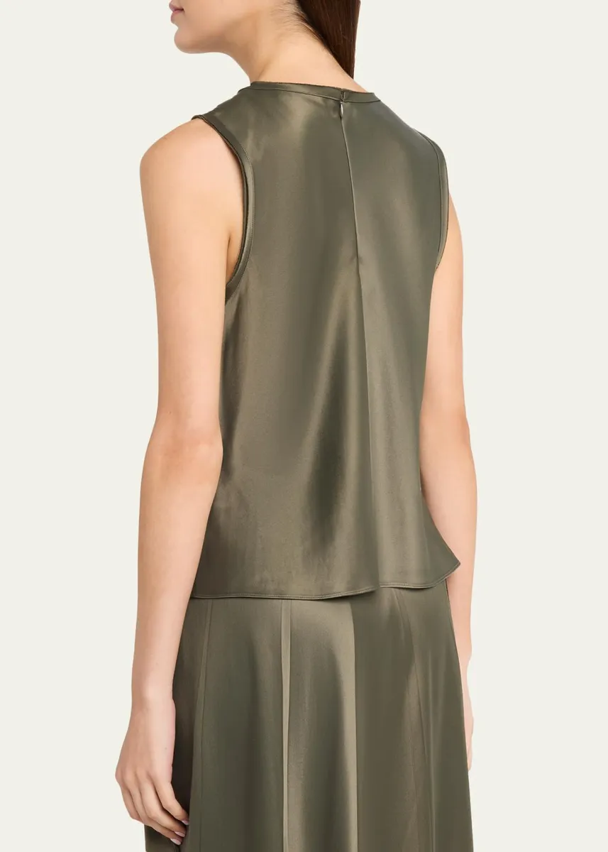Vince Sleeveless Bias-Cut Satin Top | Thumbnail 3 Vince Sleeveless Bias-Cut Satin Top | Thumbnail 3