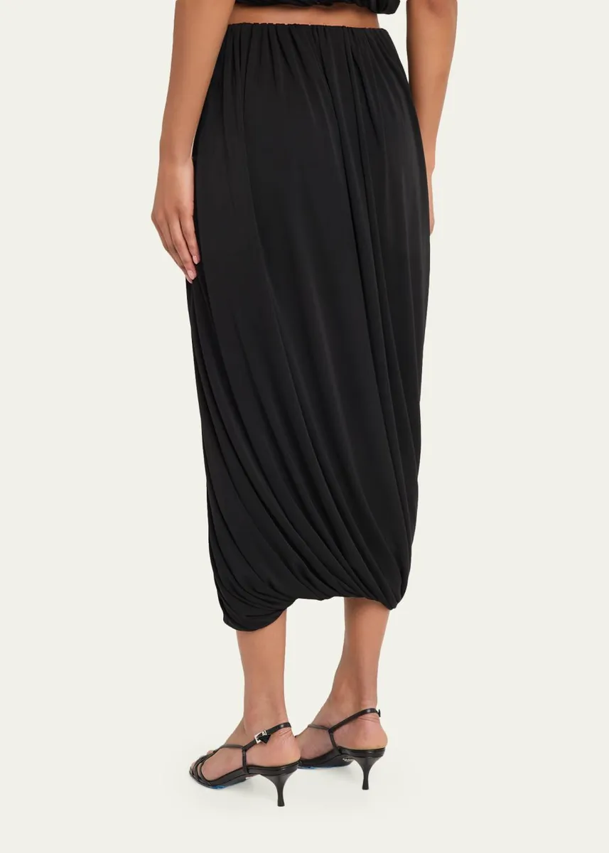 Cinq à Sept Calden Draped Midi Skirt | Thumbnail 3