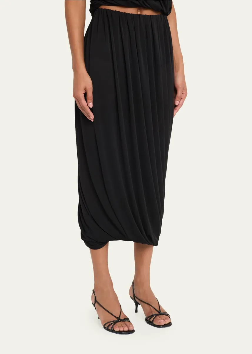 Cinq à Sept Calden Draped Midi Skirt | Thumbnail 4