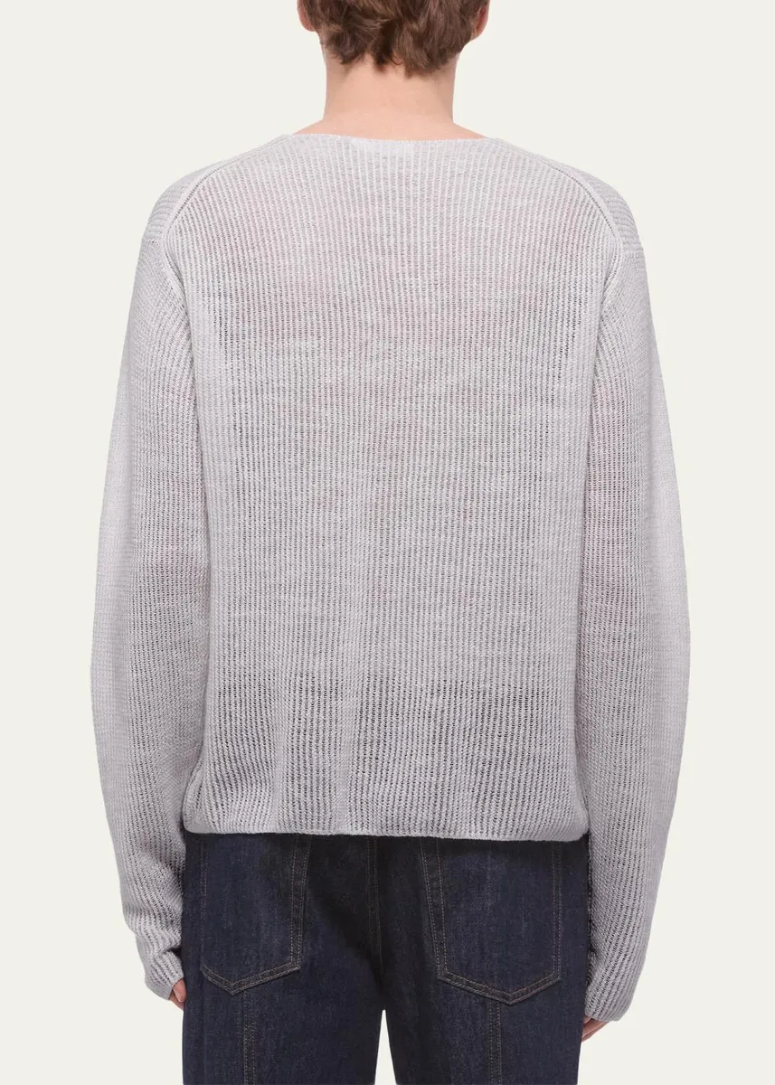 Helmut Lang Men's Waffle-Knit Henley T-Shirt | Thumbnail 3 Helmut Lang Men's Waffle-Knit Henley T-Shirt | Thumbnail 3