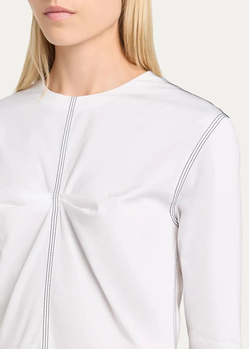Marni 3/4-Sleeve Cotton Midi A-Line Dress | Thumbnail 5