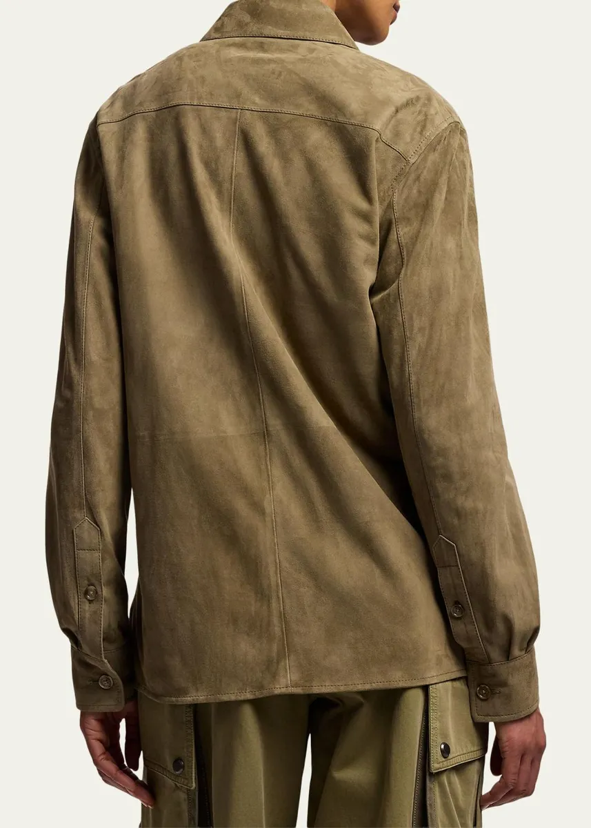 Ralph Lauren Collection Landry Lamb-Suede Shirt | Thumbnail 3