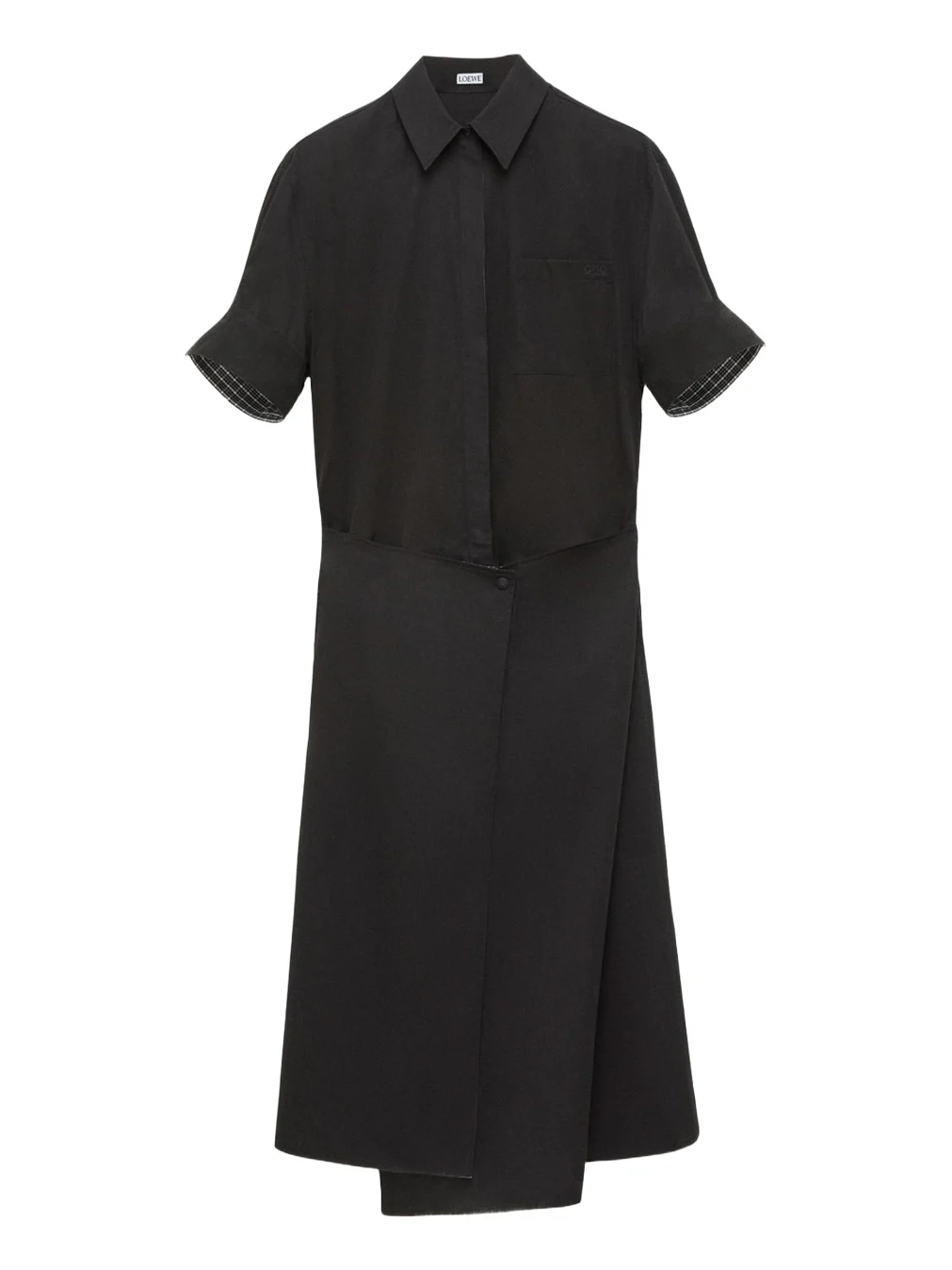 Wrapped Short-Sleeve Midi Shirtdress Wrapped Short-Sleeve Midi Shirtdress