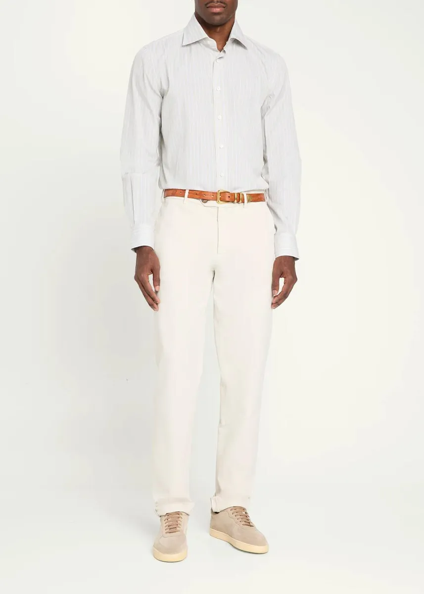 Cesare Attolini Men's Cotton Multi-Stripe Classic Fit Sport Shirt | Thumbnail 2