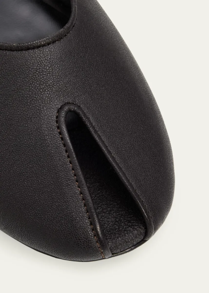 Jude Date Leather Peep-Toe Flats | Thumbnail 5