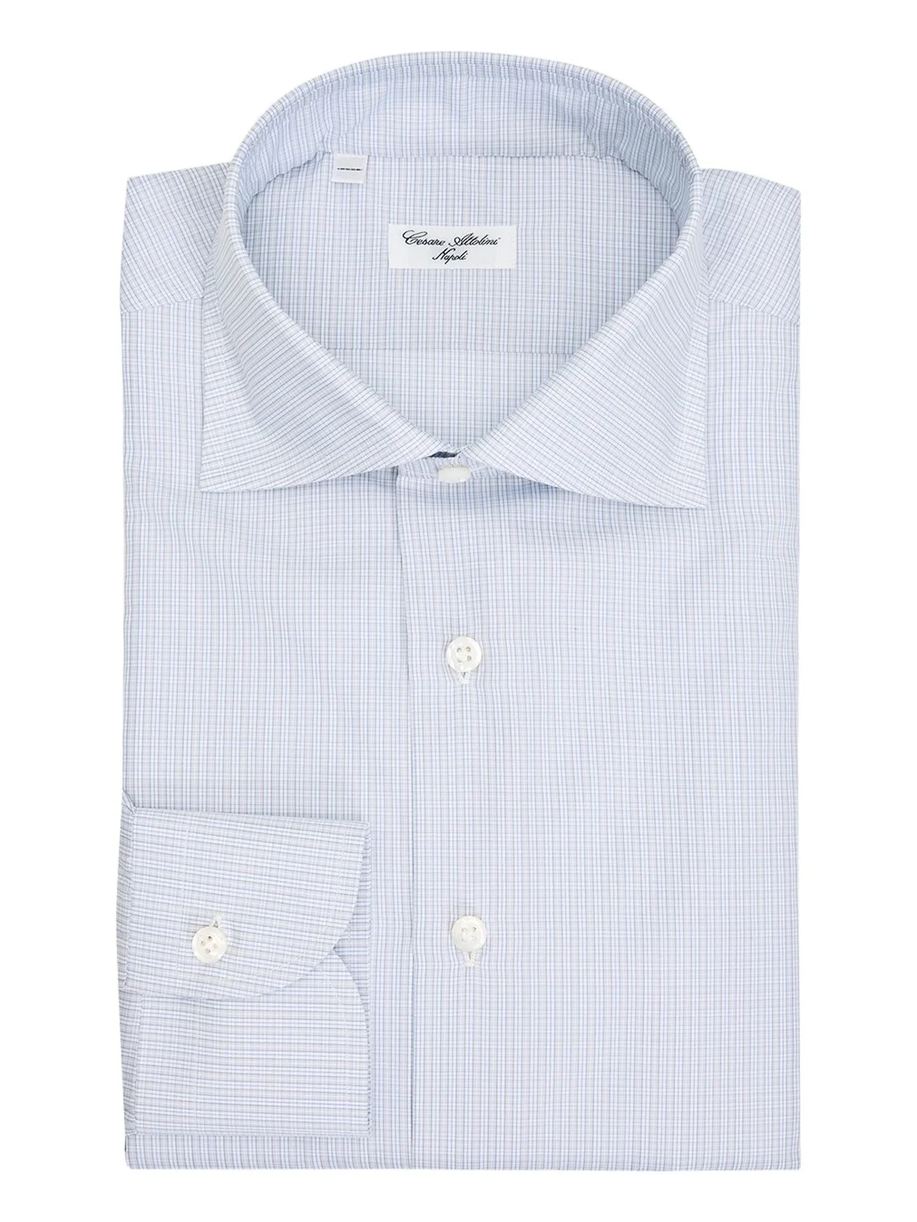 Cesare Attolini Men's Micro-Plaid Cotton Dress Shirt
