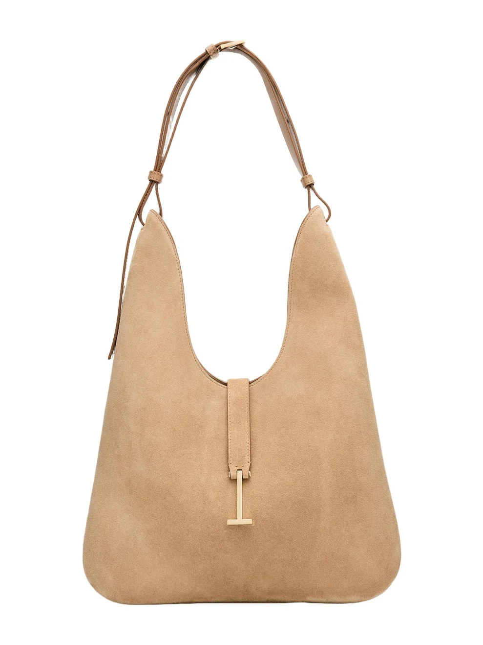 Kara Medium Hanging T Suede Hobo Bag