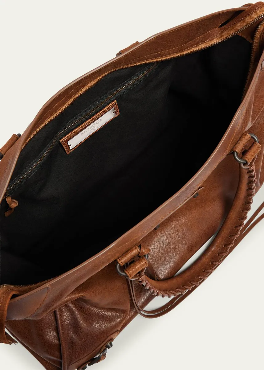 Balenciaga Men's Large Le City Leather Shoulder Bag | Thumbnail 3