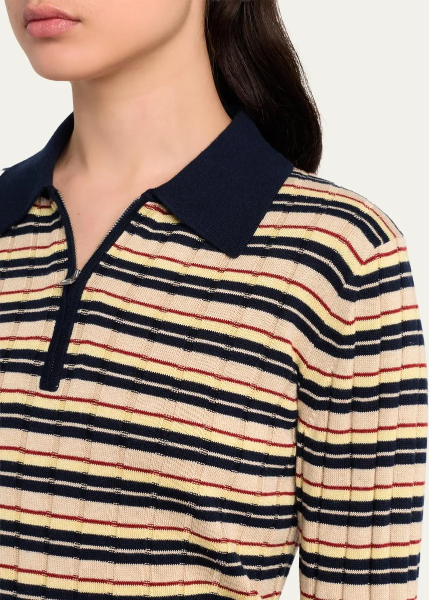 Guest In Residence Striped Track Polo | Thumbnail 5 Guest In Residence Striped Track Polo | Thumbnail 5