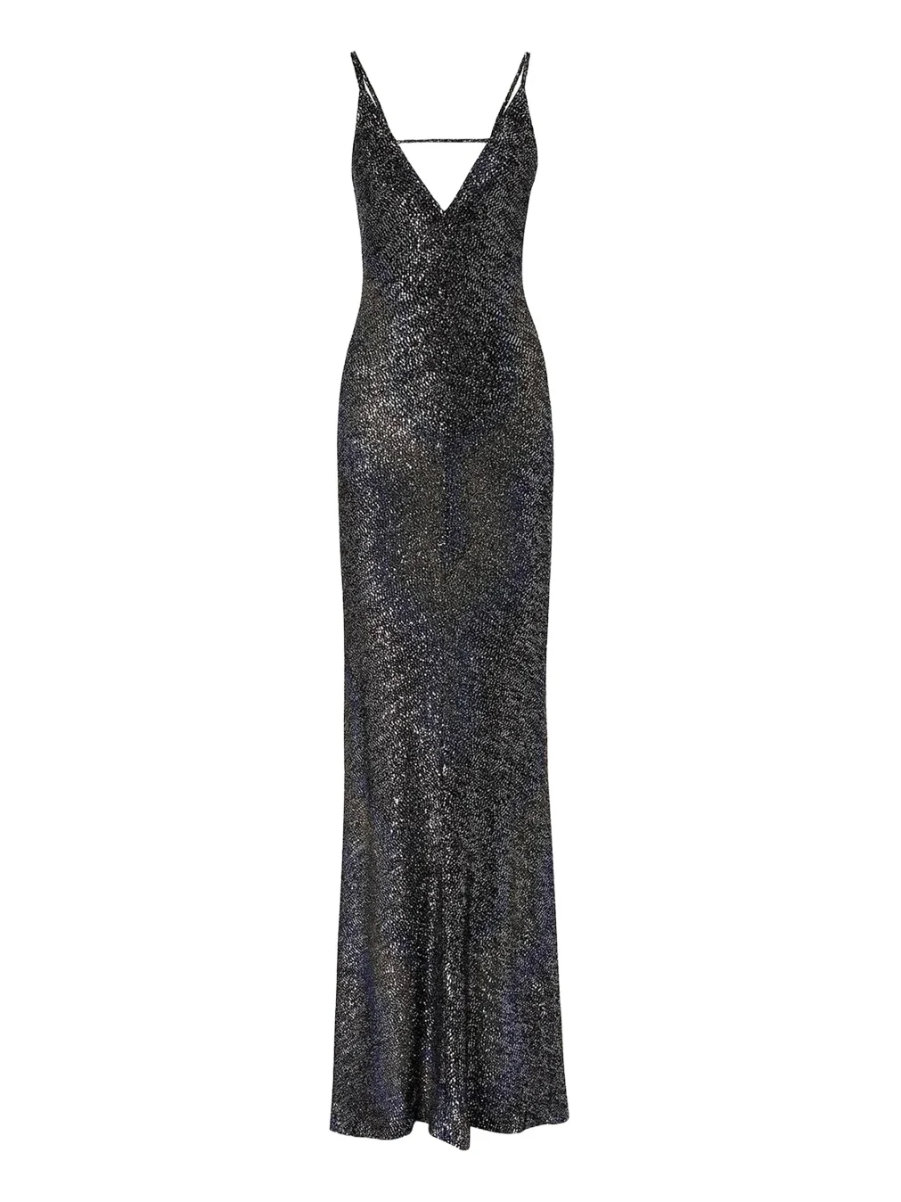 Missoni Plunging Degrade Sequin Knit Backless Maxi Dress