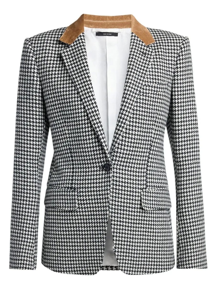 Cashmere Houndstooth Single-Breasted Jacket Cashmere Houndstooth Single-Breasted Jacket