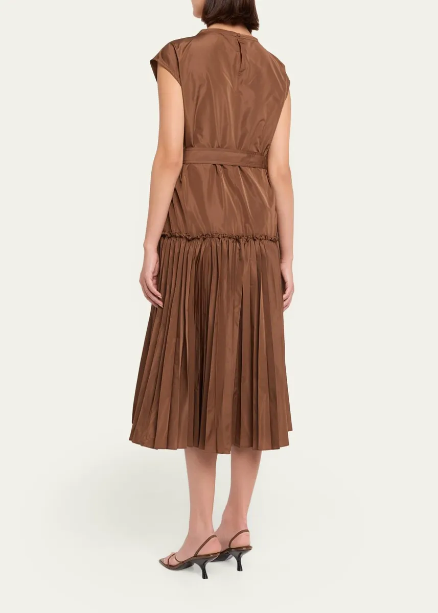 Kobi Halperin Logan Pleated Drop-Waist Midi Dress | Thumbnail 3 Kobi Halperin Logan Pleated Drop-Waist Midi Dress | Thumbnail 3