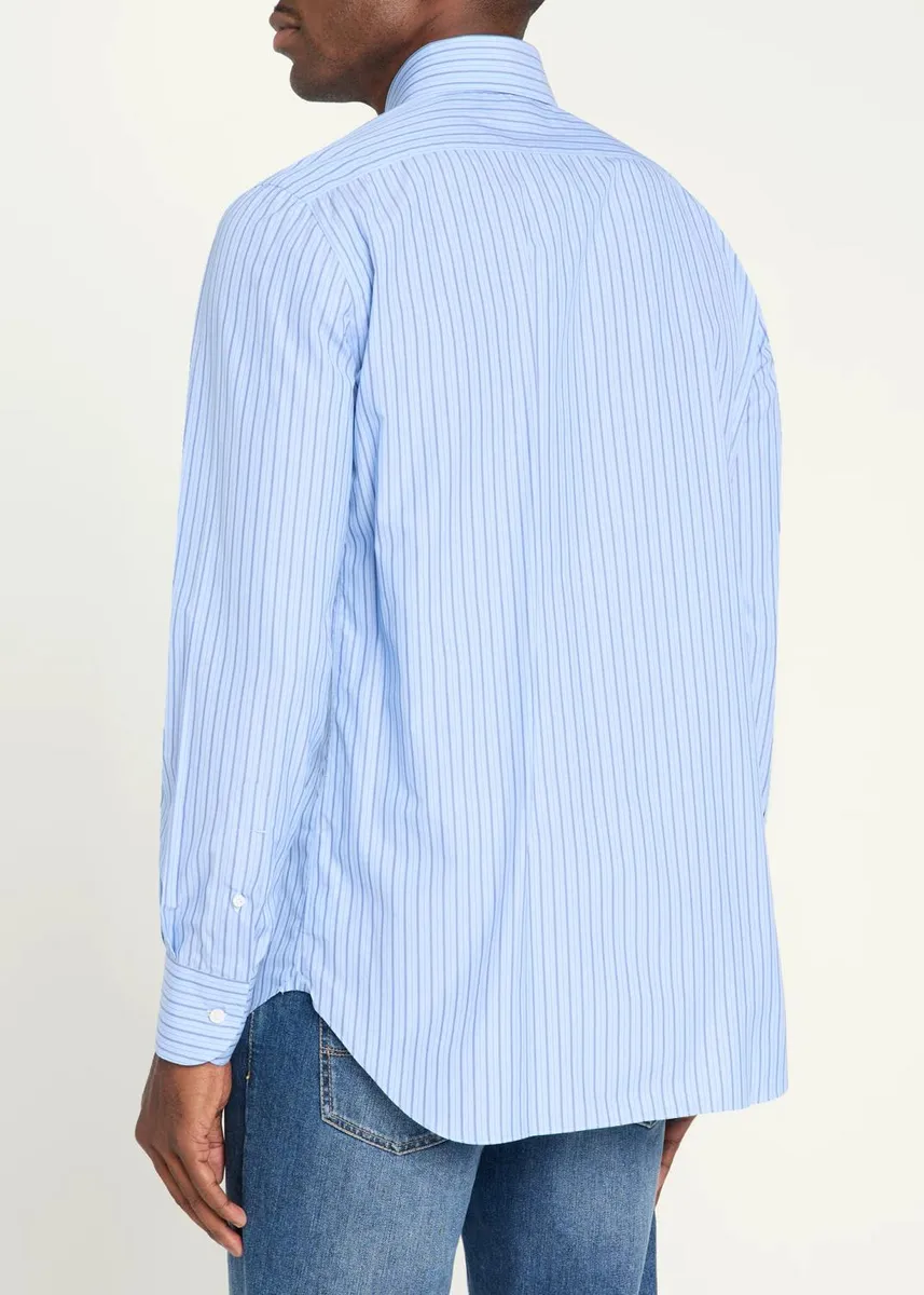 Cesare Attolini Men's Cotton Multi-Stripe Classic Fit Sport Shirt | Thumbnail 3 Cesare Attolini Men's Cotton Multi-Stripe Classic Fit Sport Shirt | Thumbnail 3