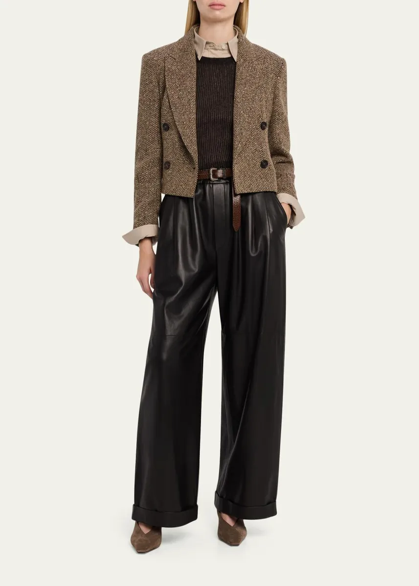 Brunello Cucinelli Sparkling Wool Herringbone Blazer | Thumbnail 2