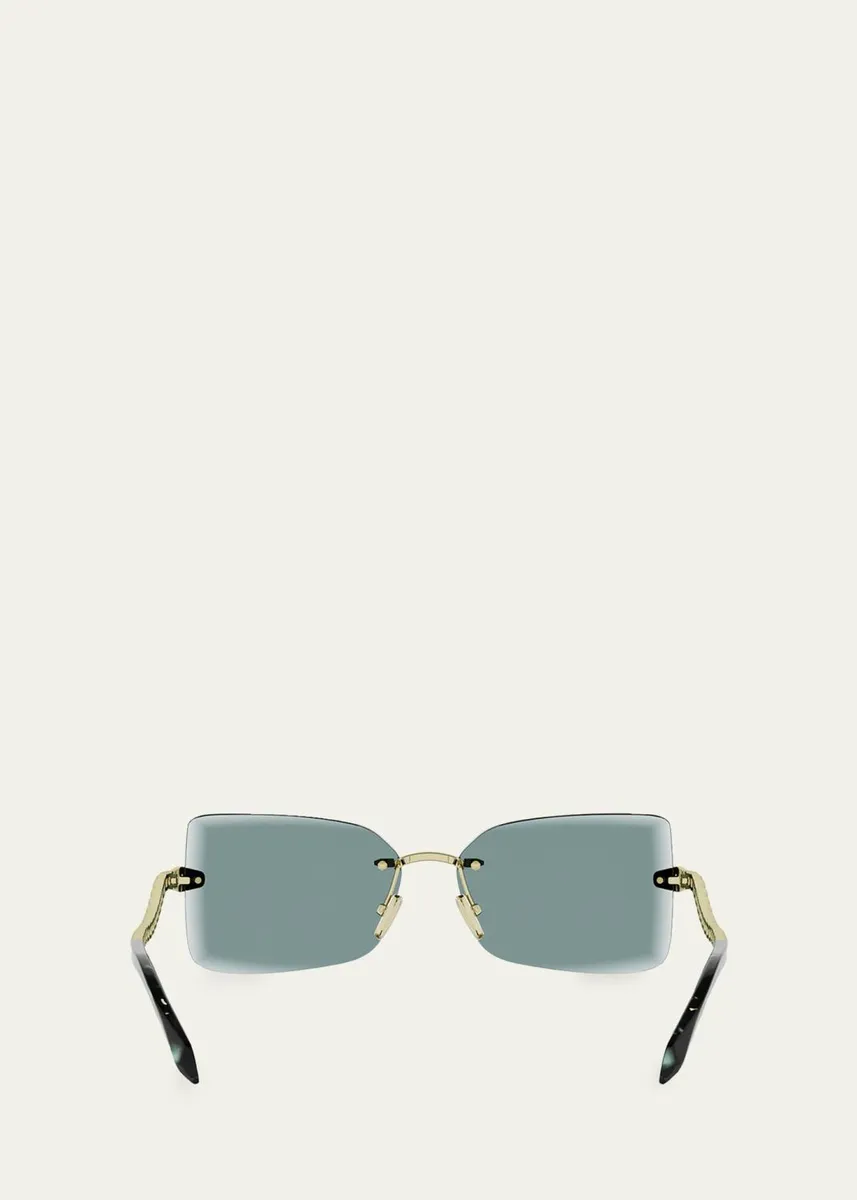 BVLGARI Serpenti 51mm Metal Rectangular Sunglasses | Thumbnail 5 BVLGARI Serpenti 51mm Metal Rectangular Sunglasses | Thumbnail 5