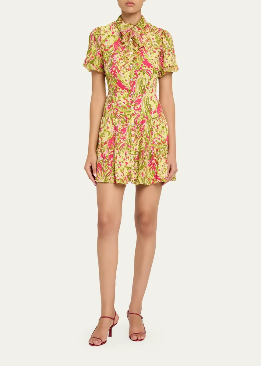 Cinq à Sept Kari Daisy Swirl Mini Dress | Thumbnail 2