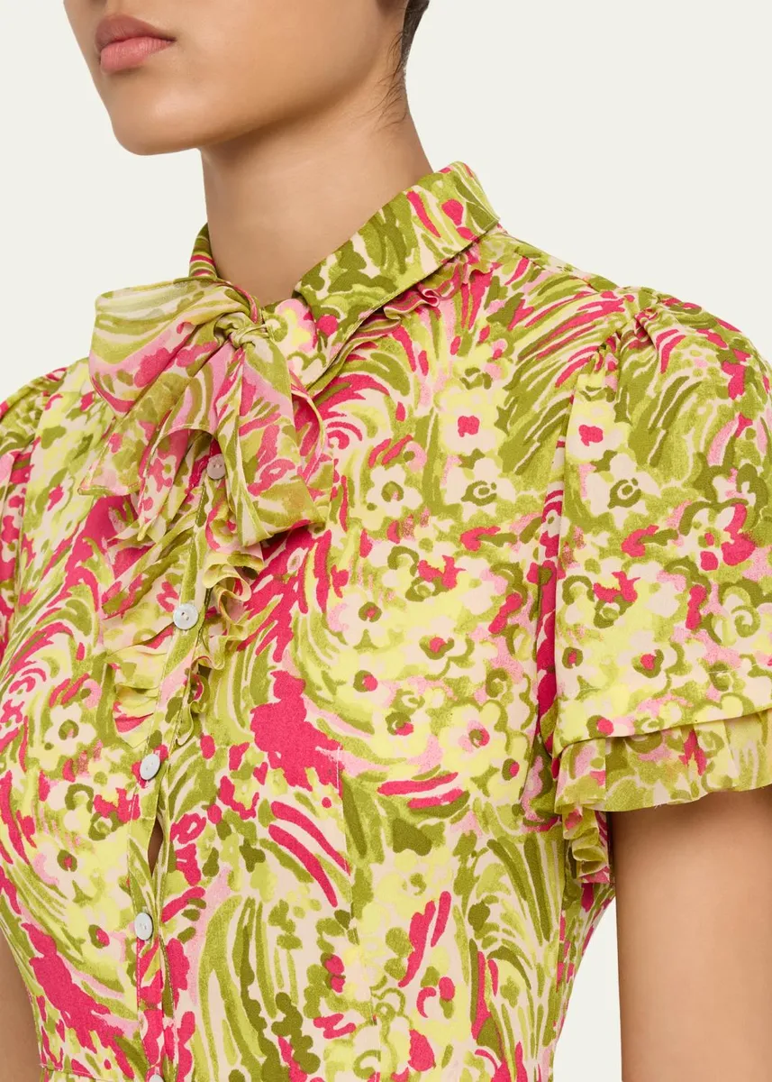 Cinq à Sept Kari Daisy Swirl Mini Dress | Thumbnail 5