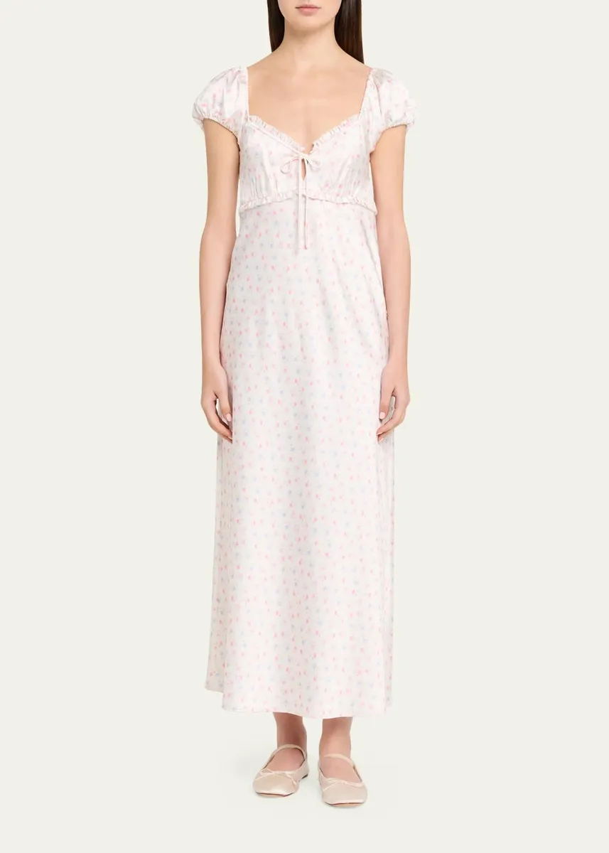 LoveShackFancy Epone Floral Puff-Sleeve Maxi Dress | Thumbnail 2 LoveShackFancy Epone Floral Puff-Sleeve Maxi Dress | Thumbnail 2