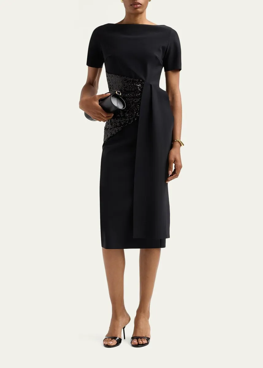 Chiara Boni La Petite Robe Sedva Sequin-Embellished Sheath Midi Dress | Thumbnail 2 Chiara Boni La Petite Robe Sedva Sequin-Embellished Sheath Midi Dress | Thumbnail 2