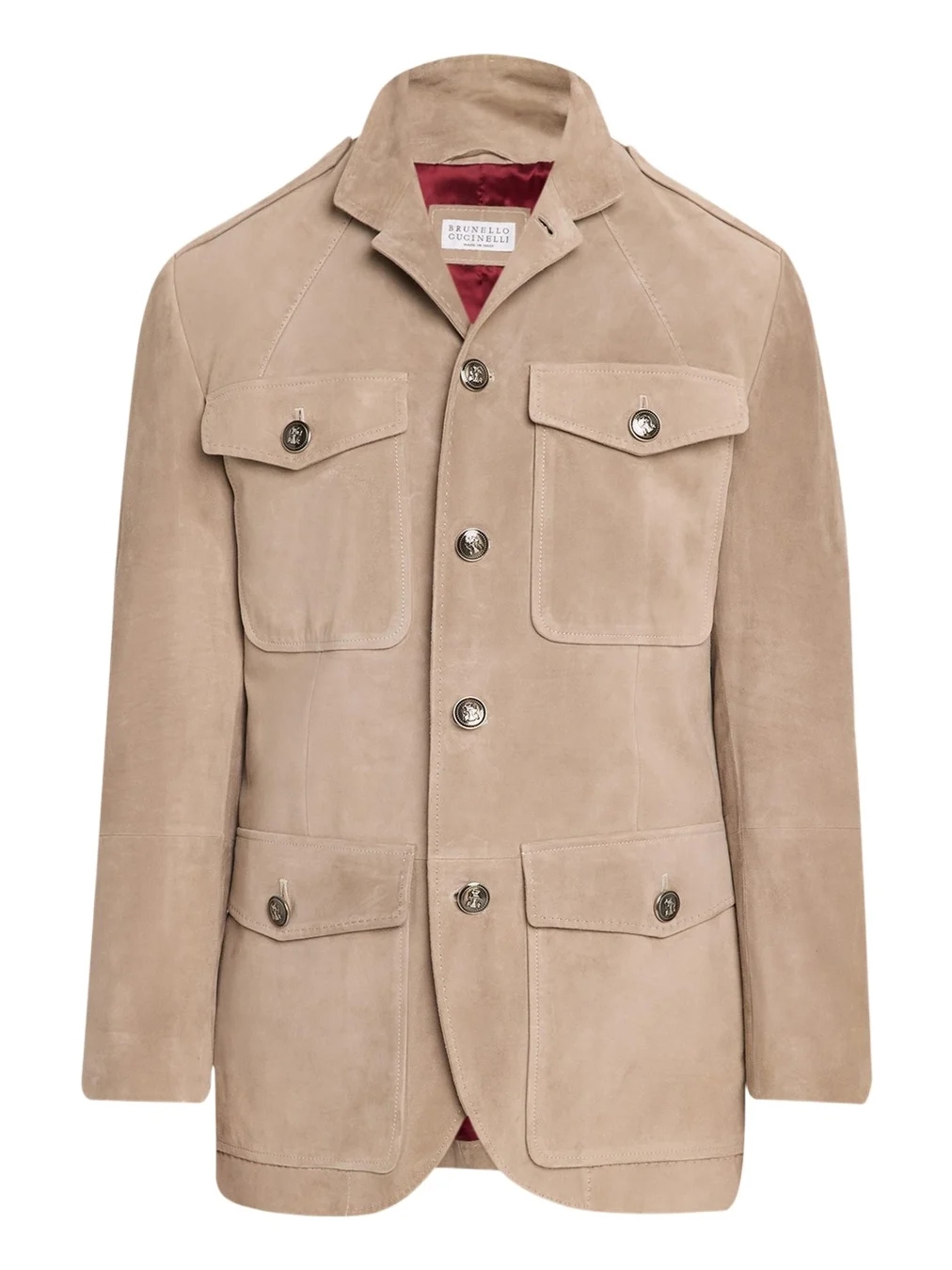 Brunello Cucinelli Men's Suede Four-Pocket Safari Jacket