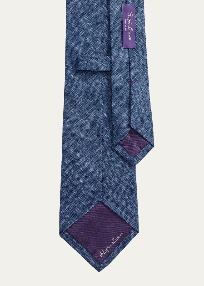 Ralph Lauren Purple Label Men's Délavé Linen-Blend Tie | Thumbnail 2 Ralph Lauren Purple Label Men's Délavé Linen-Blend Tie | Thumbnail 2