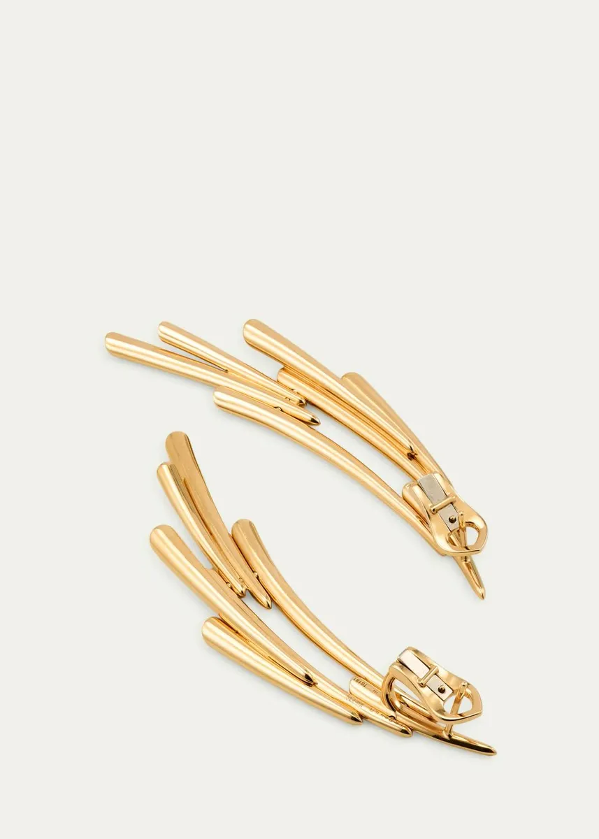TABAYER 18K Yellow Gold Sheaf Drop Earrings | Thumbnail 4