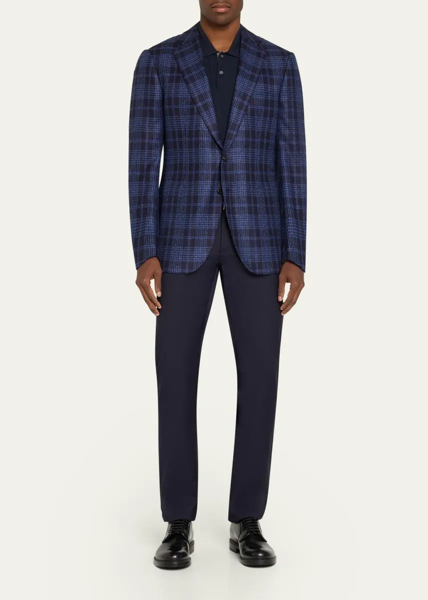 Cesare Attolini Men's Cashmere Plaid Single-Breasted Sport Coat | Thumbnail 2