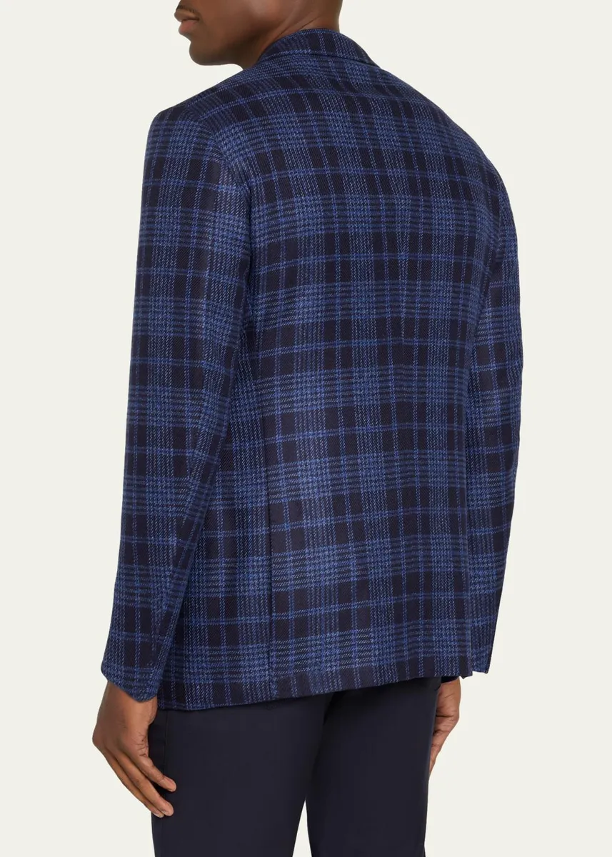 Cesare Attolini Men's Cashmere Plaid Single-Breasted Sport Coat | Thumbnail 3