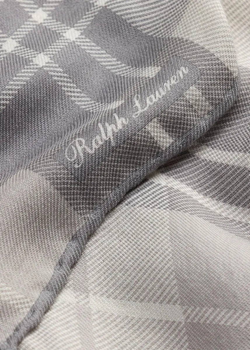 Ralph Lauren Purple Label Men's Plaid-Print Cashmere-Silk Neckerchief | Thumbnail 4