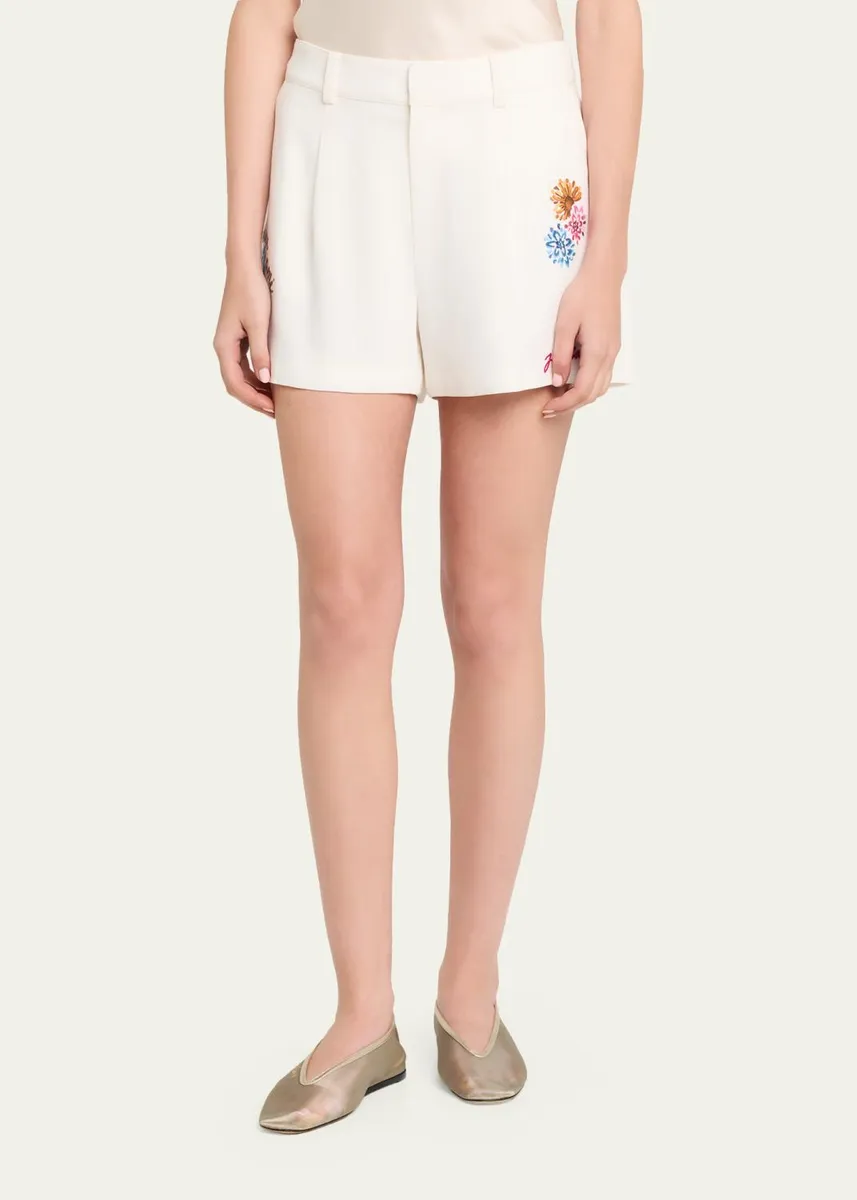 Cinq à Sept Emmie Embroidered Vine Shorts | Thumbnail 4 Cinq à Sept Emmie Embroidered Vine Shorts | Thumbnail 4