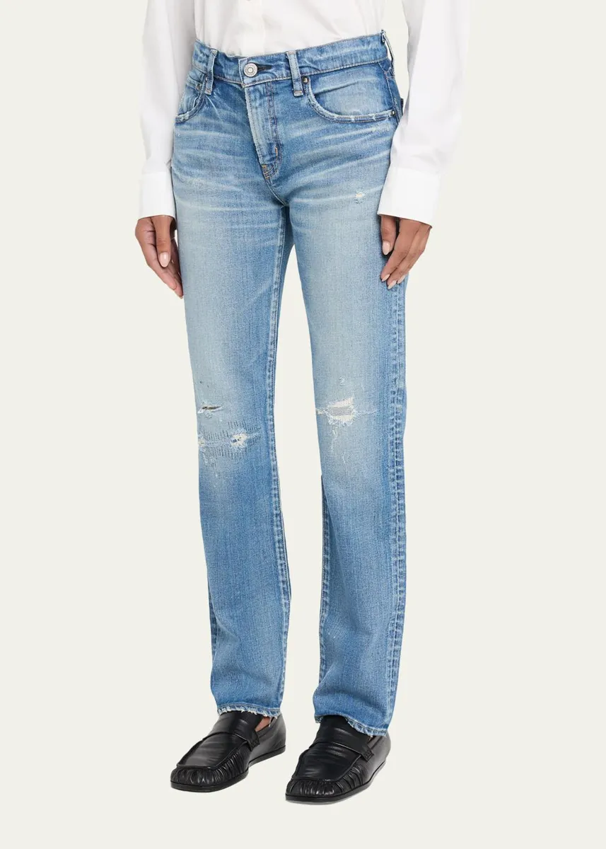 Moussy Vintage Slim Straight Jeans | Thumbnail 4