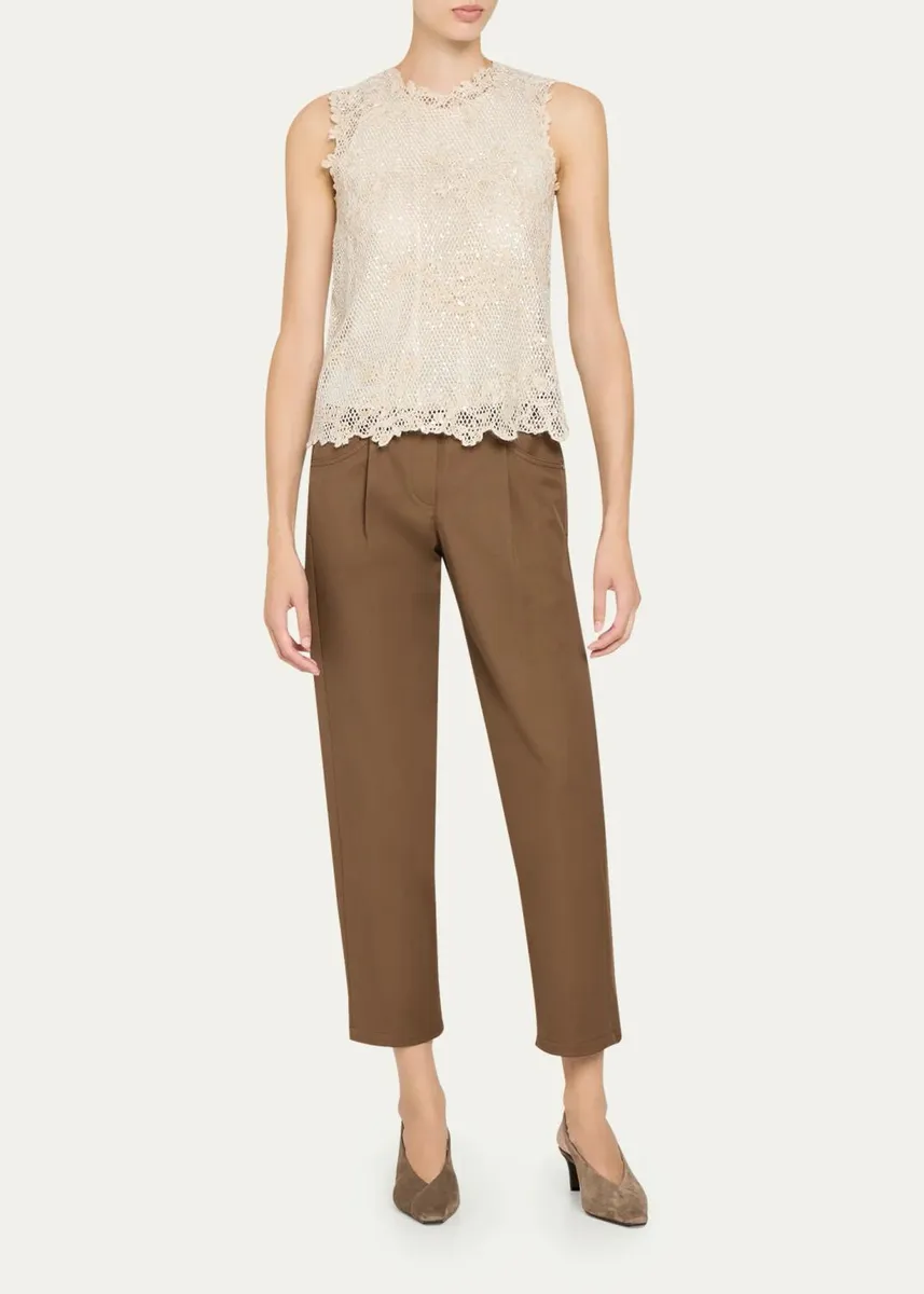 Brunello Cucinelli Cotton Straight-Leg Ankle Pull-On Pants | Thumbnail 2 Brunello Cucinelli Cotton Straight-Leg Ankle Pull-On Pants | Thumbnail 2