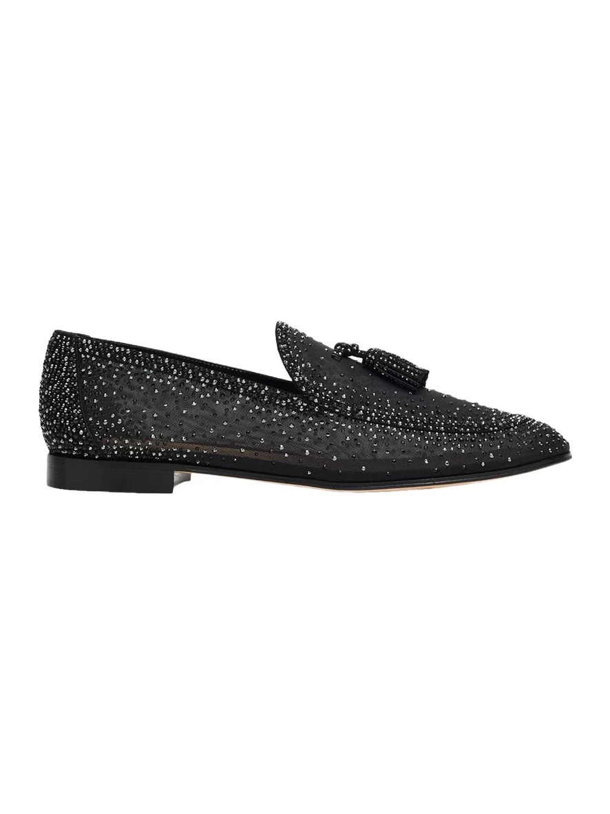 Gianvito Rossi Organza Crystal Loafers