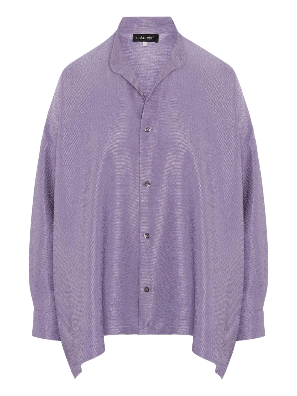 Midweight Silk Plisse Wide A-Line Shirt