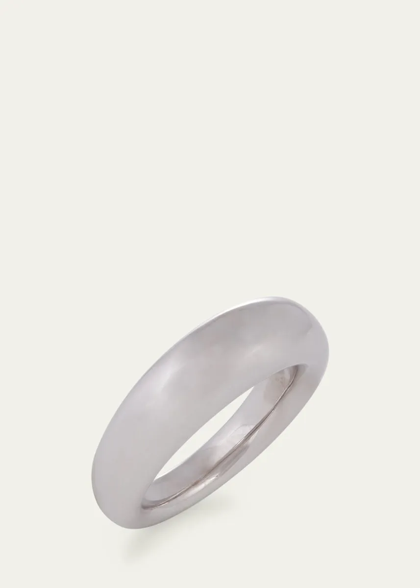 SIDNEY GARBER 18K White Gold 7mm French Dome Ring | Thumbnail 3