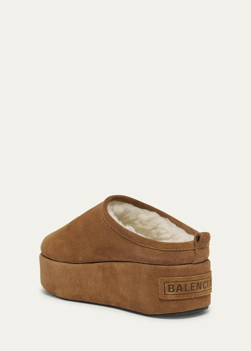 Balenciaga Alaska Suede Faux Shearling Mules | Thumbnail 3 Balenciaga Alaska Suede Faux Shearling Mules | Thumbnail 3
